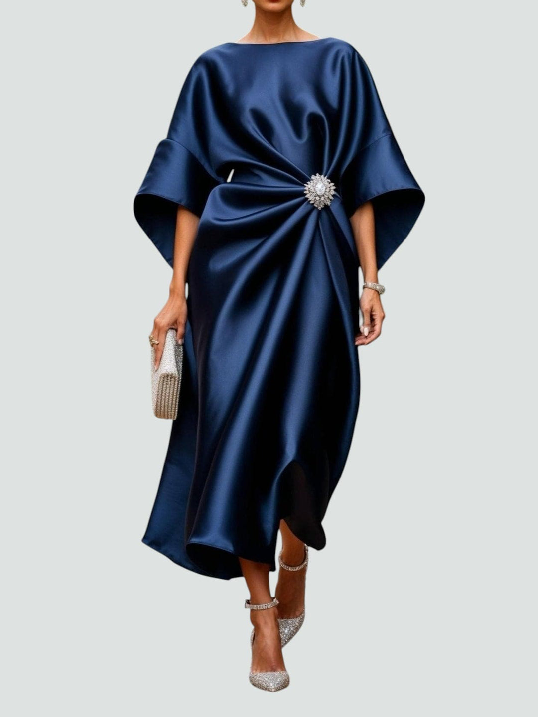 Albertine | Elegant Long Satin Dress