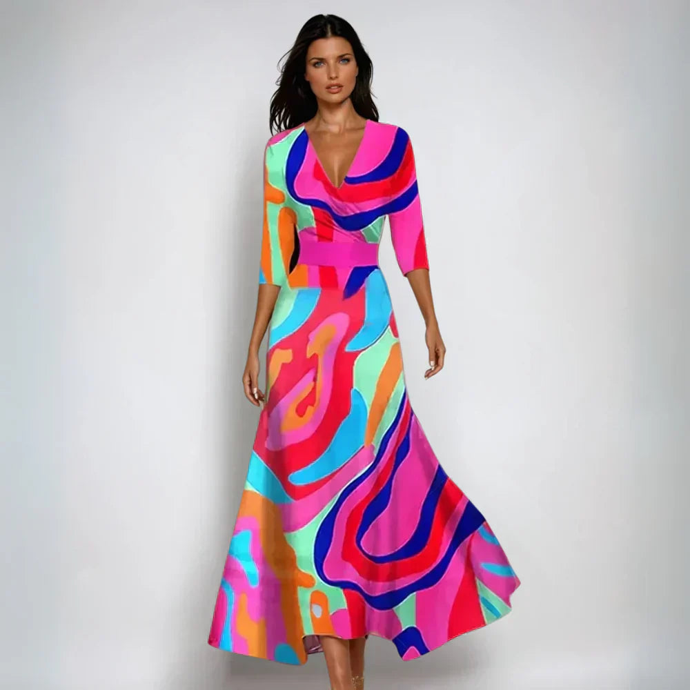Emilia | Chic Bloom Wrap Dress