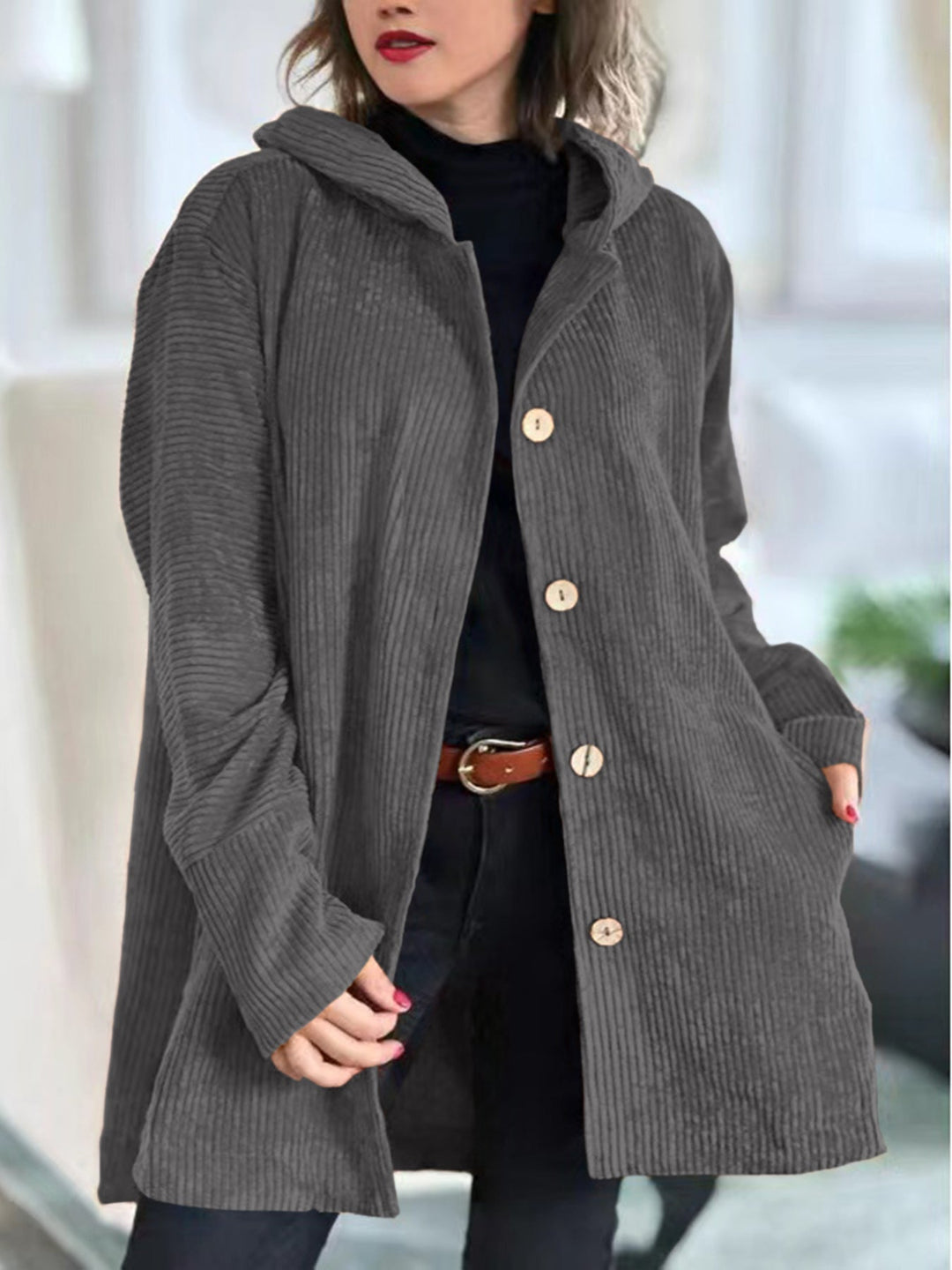 Candice | Corduroy Hooded Jacket