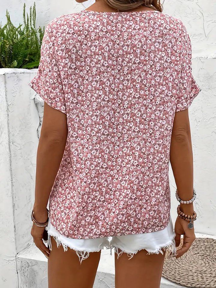 ZYNALIA – FLORAL PINK PRINT BLOUSE FOR EVERYDAY ELEGANCE
