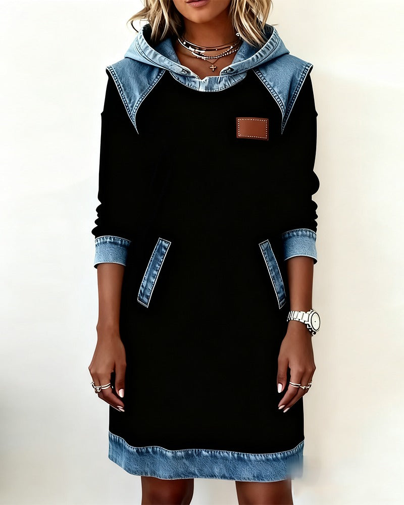 Lara | Denim Dress with Hood