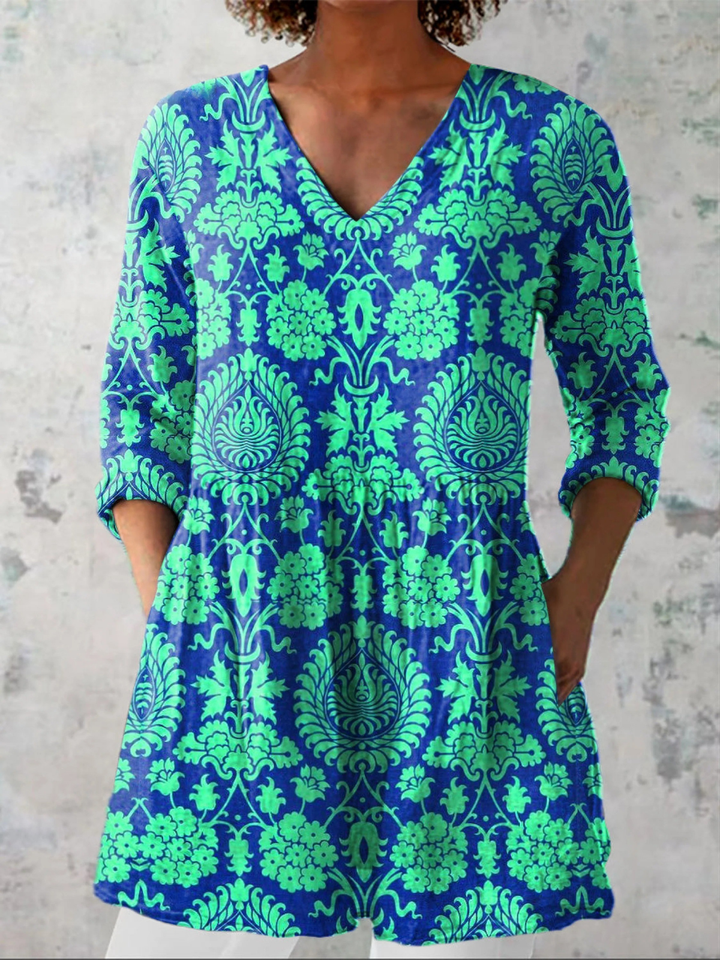 Beatrix - Long V-Neck Shirt
