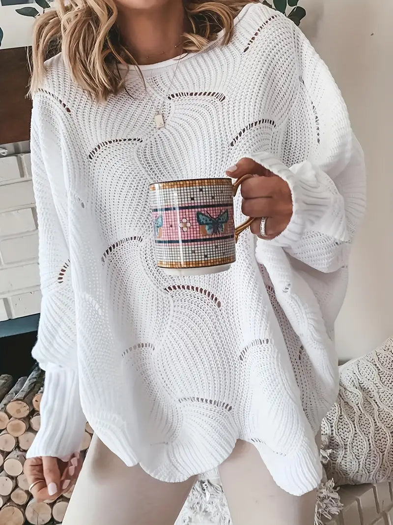 Amélie - Plain Knit Oversized Sweater