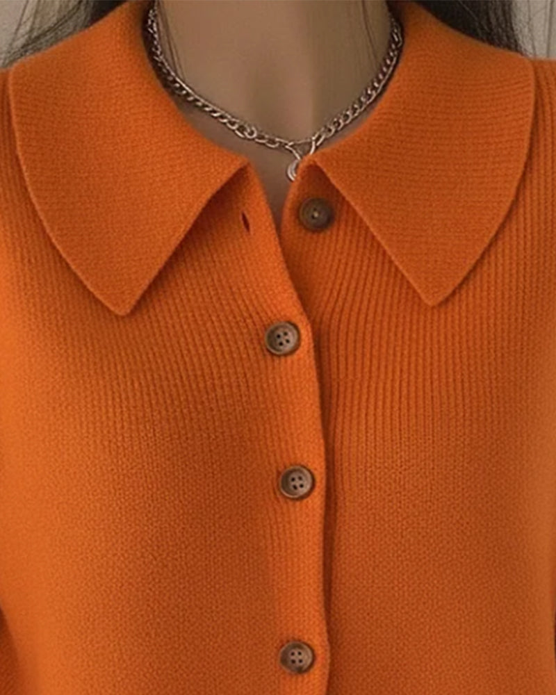 Buttoned Long Sleeve Pullover