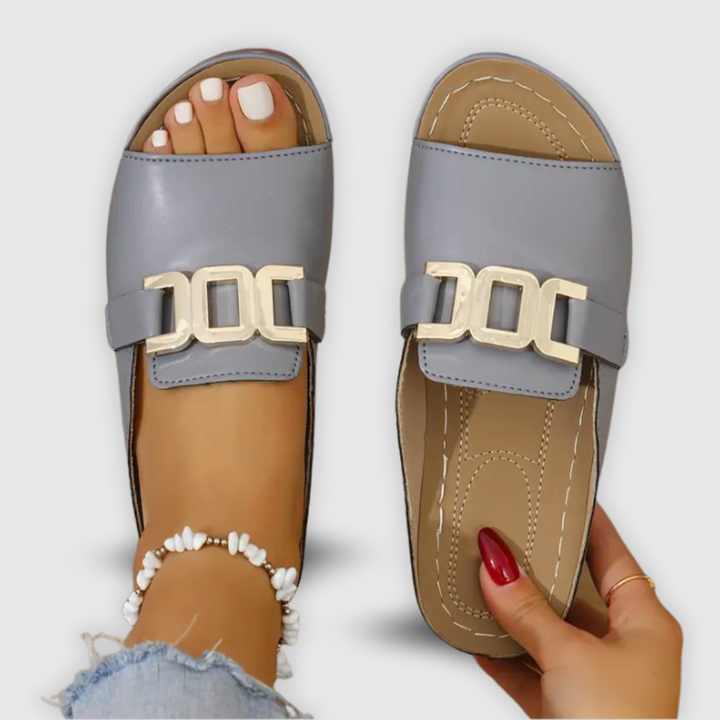 Jennifer | Stylish Chain Slip-Ons
