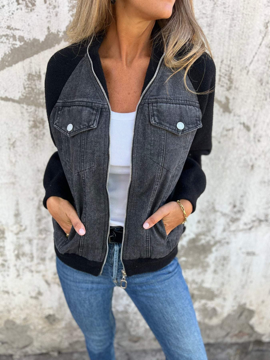 Liora - Lightweight Cotton Zip-Up Jacket