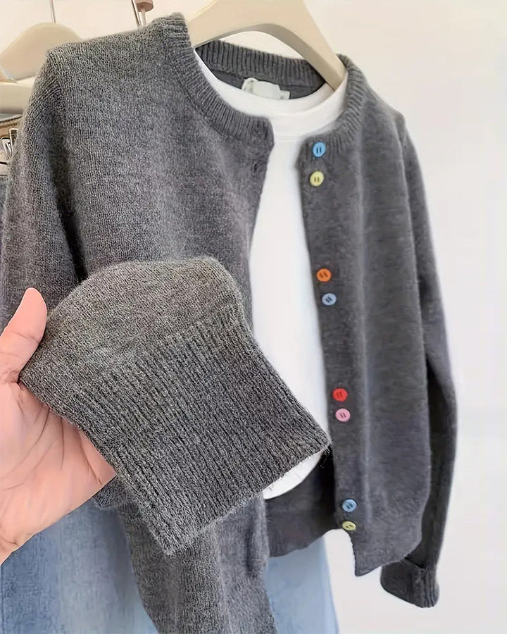 Casual Solid Color Long Sleeve Cardigan
