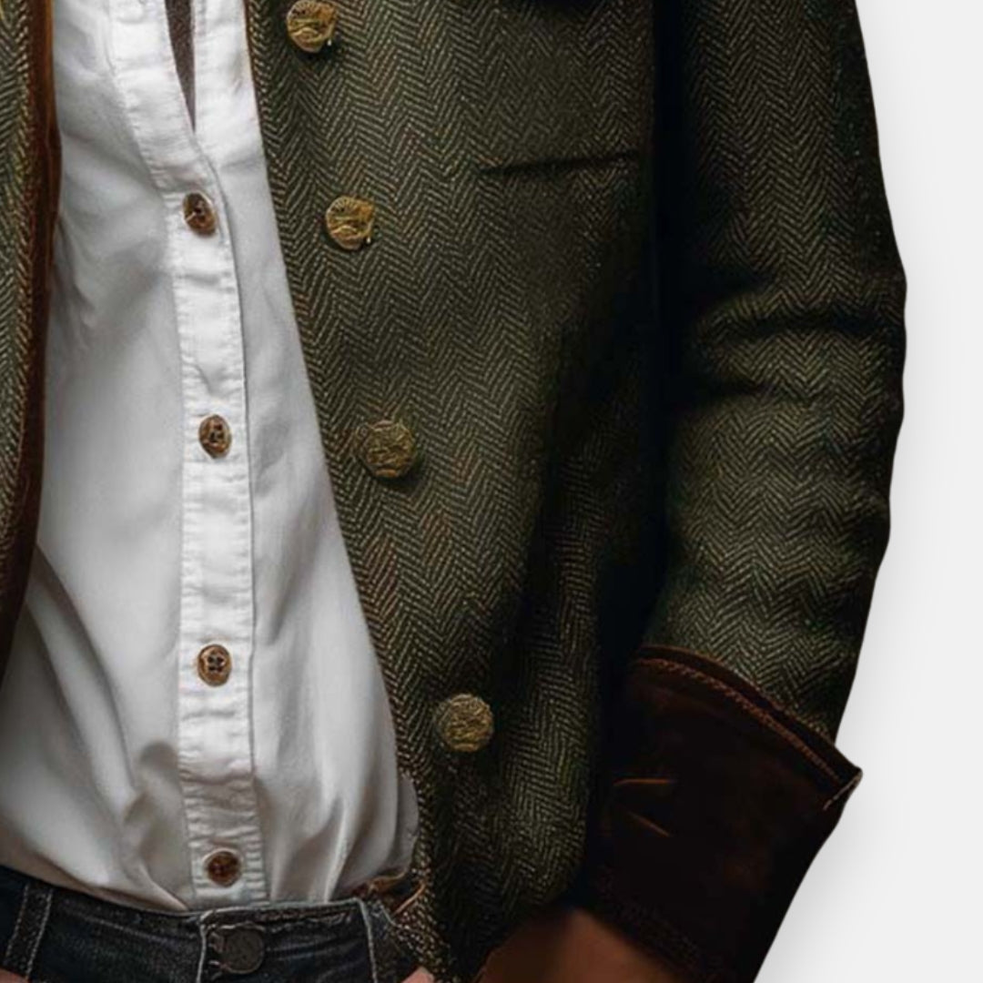 Elegant Jacket with Velvet Details
