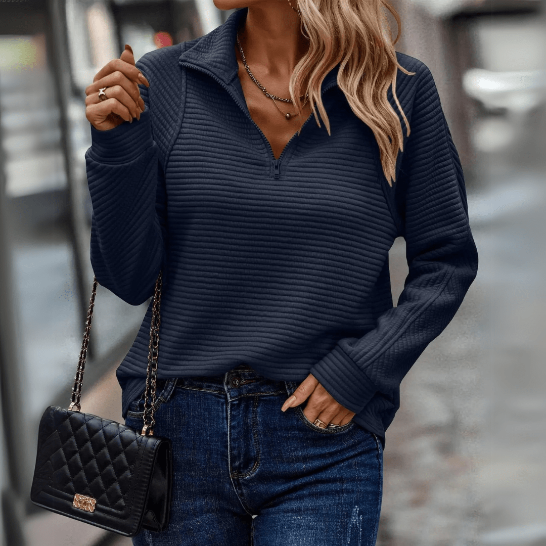 Jessica - Chic Half-Zip Pullover