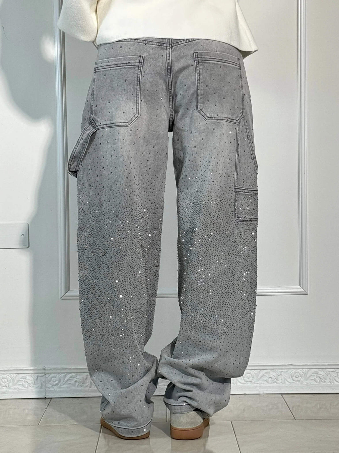 Victoria - High-Waist Glitter Jeans