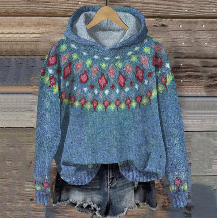 Karine - Ethnic Retro Hoodie
