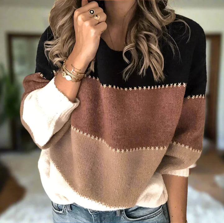 Claire - Modern Color-Block Sweater
