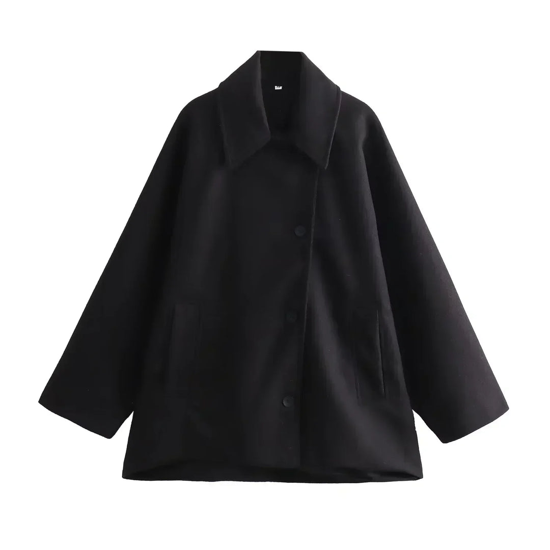 Elowen - Oversized Long Faux Wool Coat
