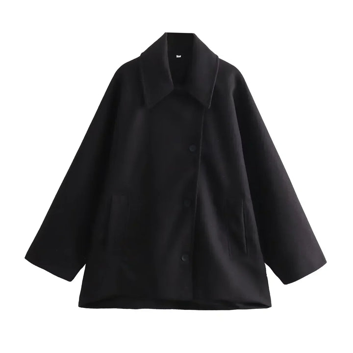Elowen - Oversized Long Faux Wool Coat