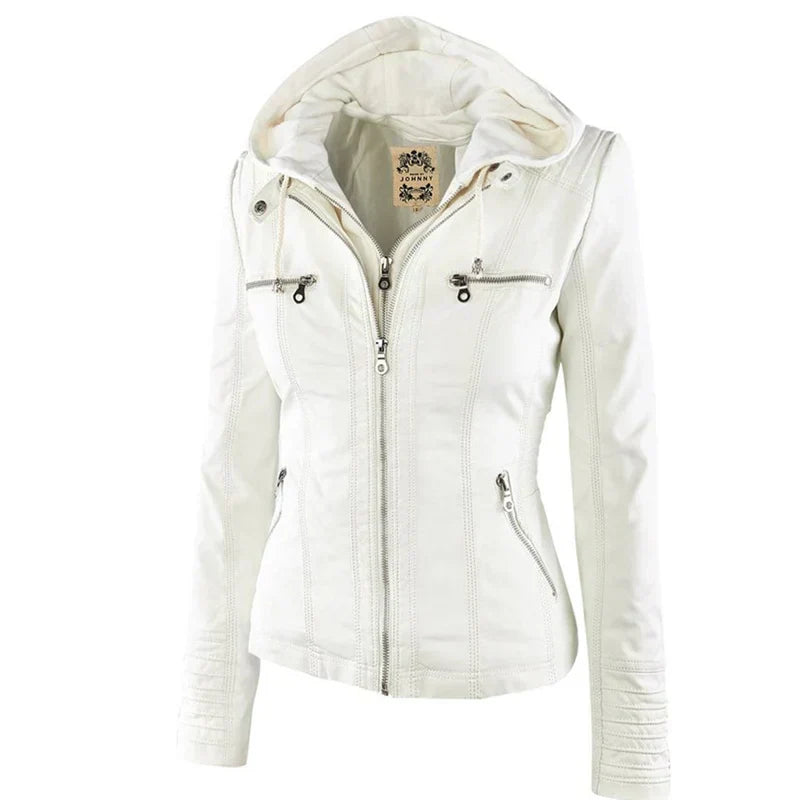 ENYA – WATERPROOF FAUX LEATHER JACKET