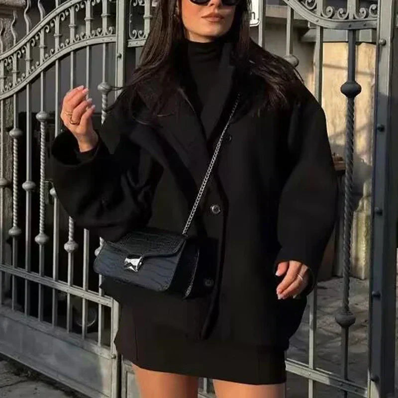 Elowen - Oversized Long Faux Wool Coat