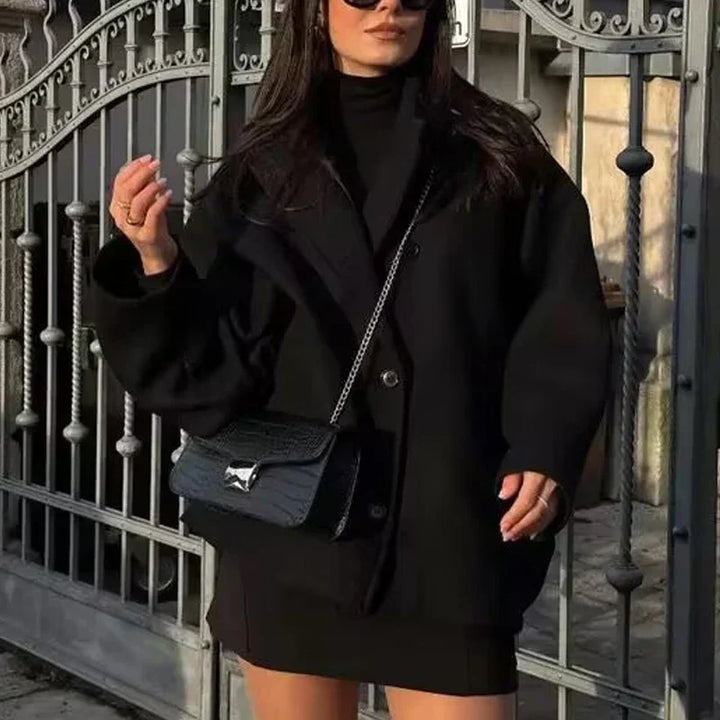 Elowen - Oversized Long Faux Wool Coat