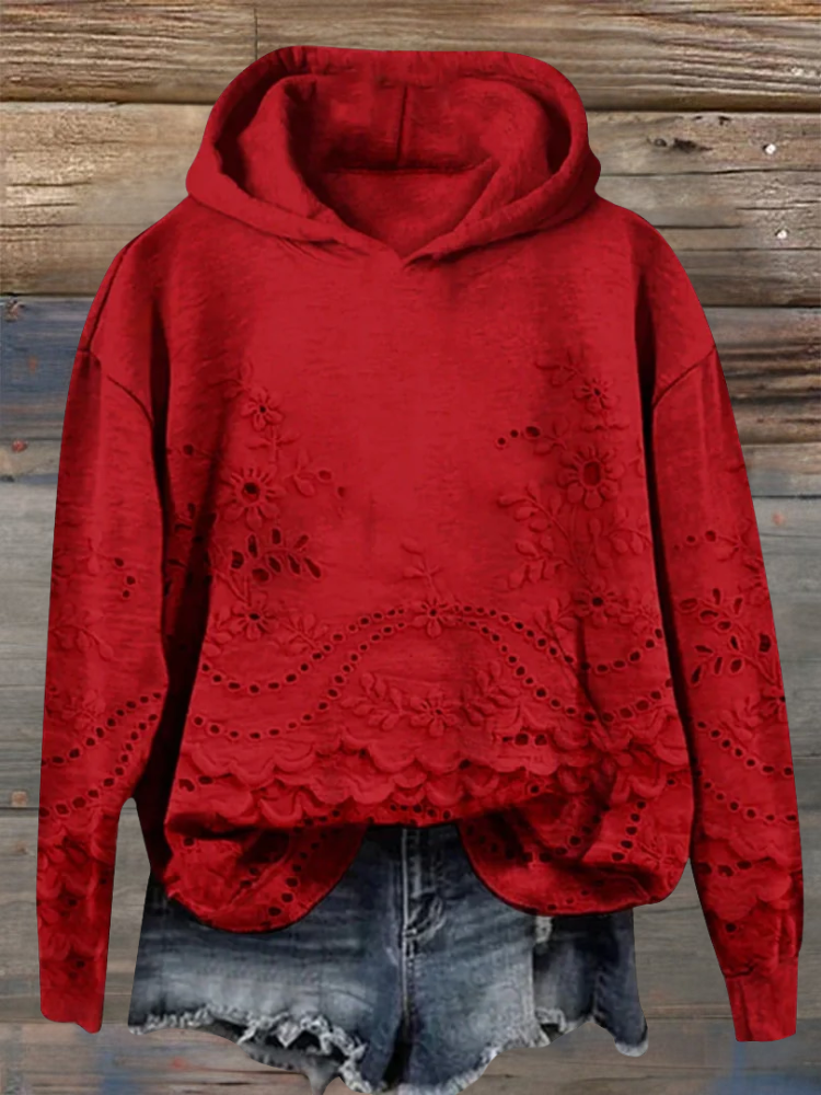 LINDA – SWEATER WITH LACE DETAILS