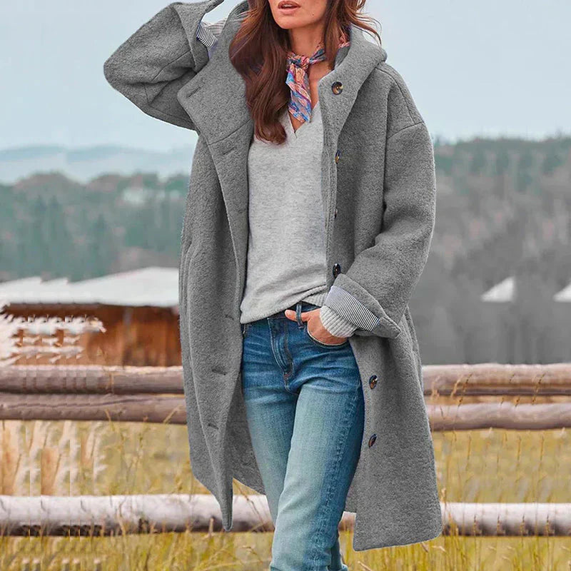 Sarah - Cosy Hooded Coat