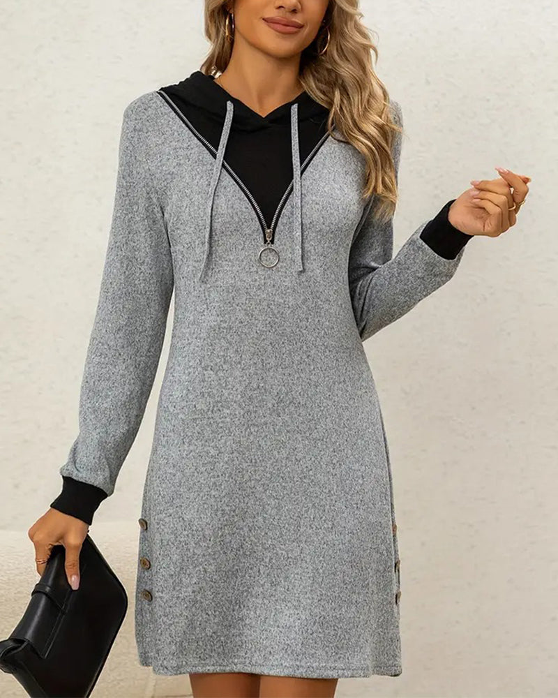 Comfortable Hooded Casual Dress