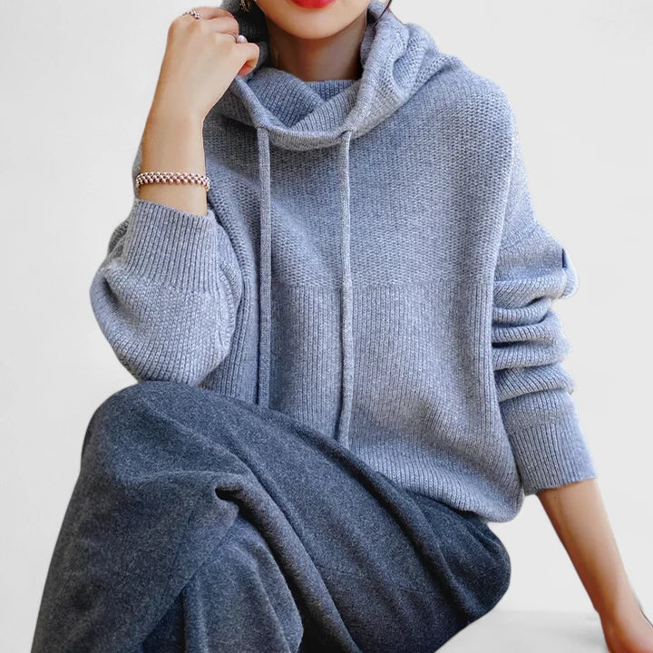 Marie - Cozy Knit Hoodie