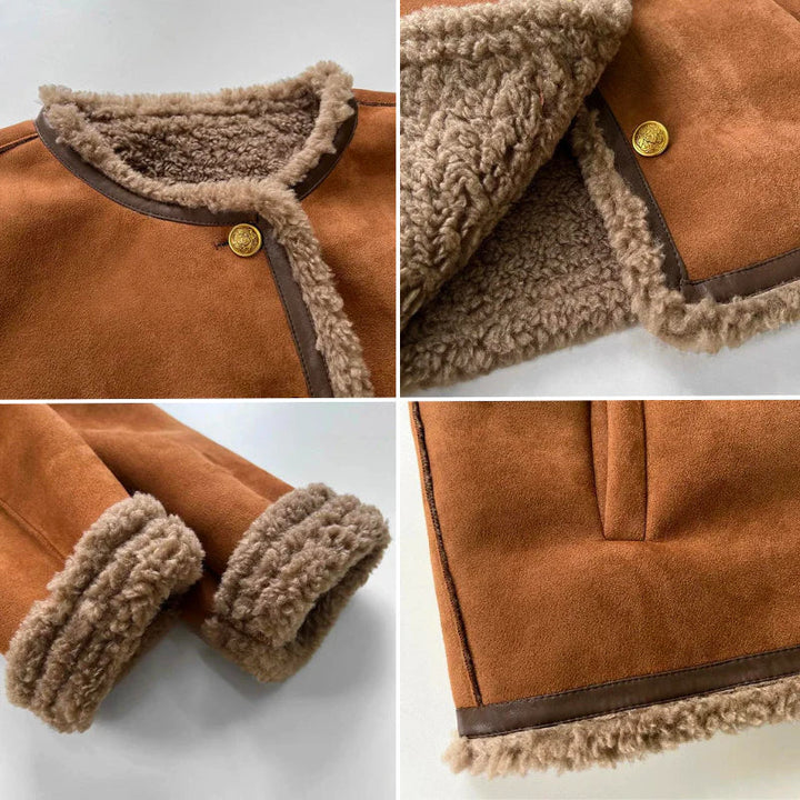 Rosalie - Buttoned Sheepskin Jacket