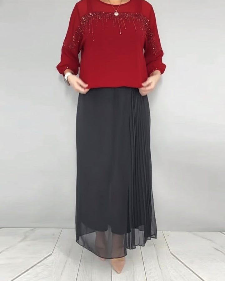 Mesh Split Loose Blouse