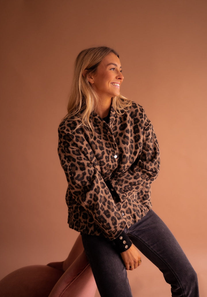 THESAVELLE – LEOPARD PRINT TRENDY JACKET