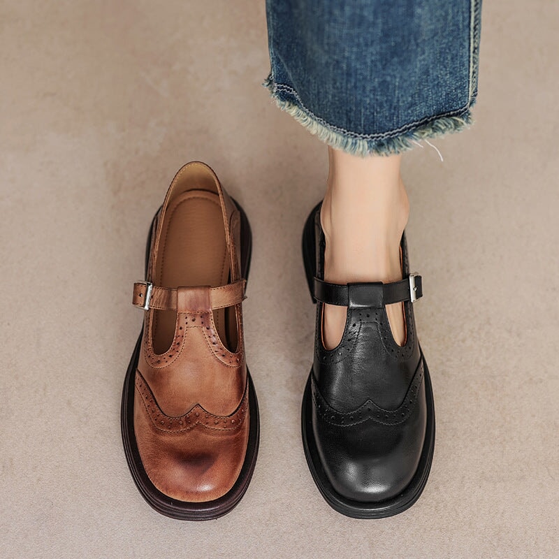 Risla Leather Mary Janes