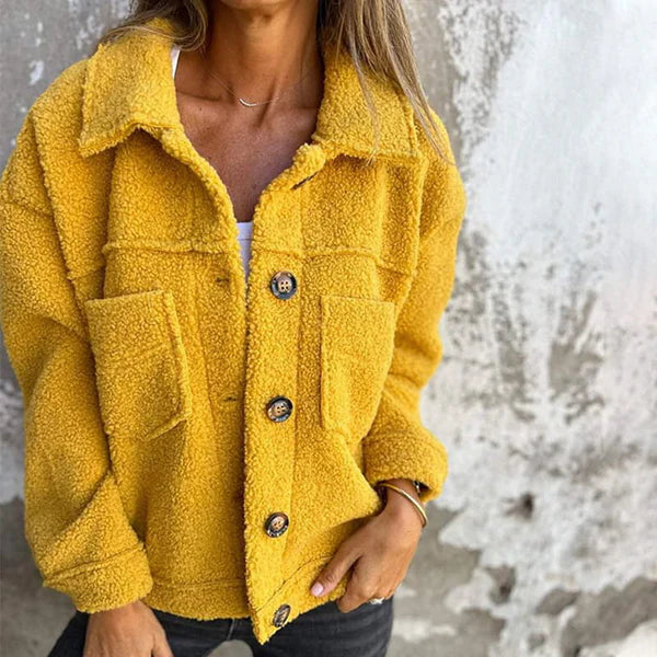 Zoe - Stylish Short Wool Jacket with Lapels