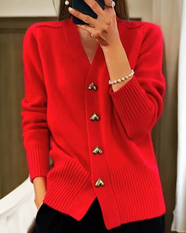 Faith - Heart Knit Cardigan