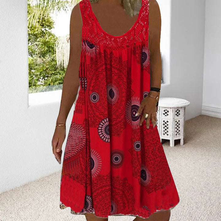 MIREILLE – SUMMER O-NECK DRESS WITH BREEZY CHARM