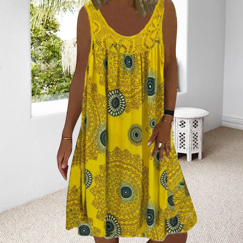 MIREILLE – SUMMER O-NECK DRESS WITH BREEZY CHARM